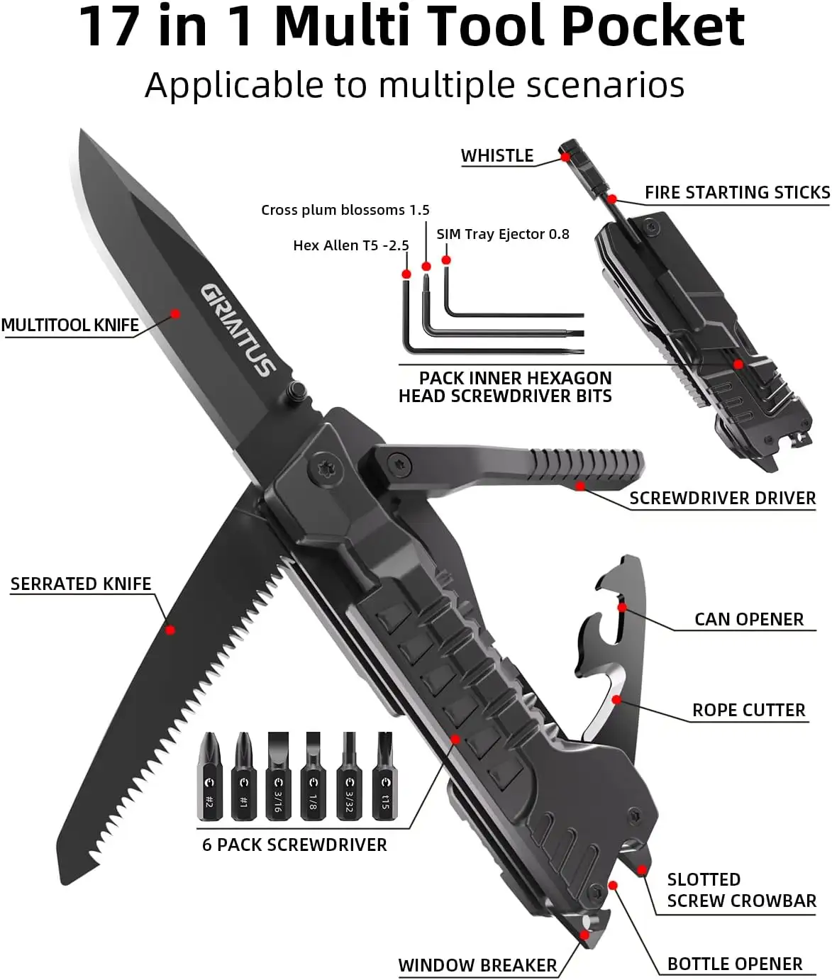 GIRIAITUS Multitool Knife 17 in 1Fire Starting Sticks - 71 j ag 4wl._ac_sl1500_